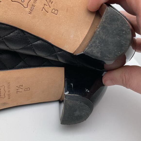 Paul Mayer Attitudes Womens Black Quilted Patent Pointed Shoes Size 7 1/2 B - Picture 13 of 13